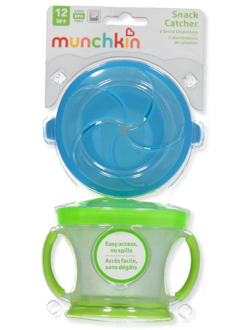 Munchkin Snack Catch 2-pack Snack Dispenser - Blue/green, One Size