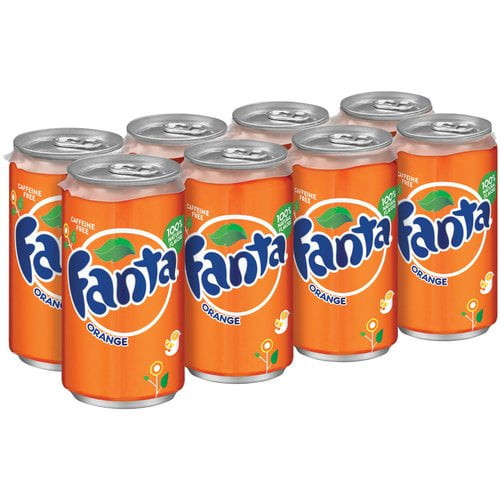 Fanta Caffeine-free Orange Soda, 7.5 Fl. Oz., 8 Count