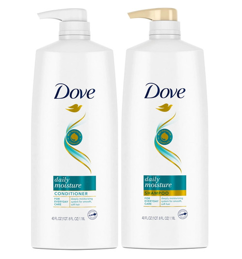 Dove Nutritive Solutions Daily Moisture, Shampoo And Conditioner Set (40 Oz Pump Bottles)