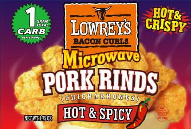 Lowrey's Bacon Curls Microwave Pork Rinds (18-pack) Flavor: Hot & Spicy