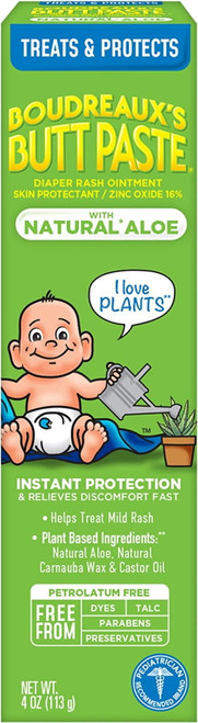 Codllyne With Natural* Aloe Diaper Rash Cream, Ointment For Baby, 4 Oz Tube