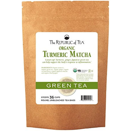 The Republic Of Tea, Organic Turmeric Matcha, 36 Tea Bags