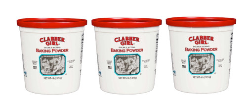 Clabber Girl Baking Powder, 4 Lbs 3pk