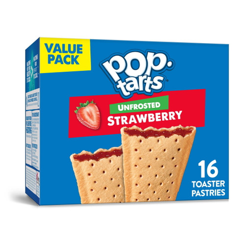 Pop-tarts Toaster Pastries, Unfrosted Strawberry, 27 Oz, 16 Count