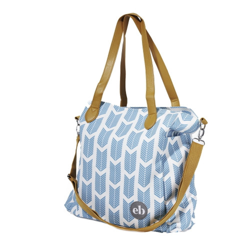 Teal Canvas Tote | Baby Diaper Bag With Shoulder And Crossbody Strap