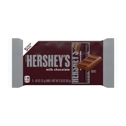 Hershey's Milk Chocolate Snack Size Candy, 2.25 Oz, Pack (5 Ct)