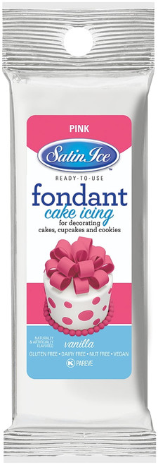 Satin Ice Packaged Fondant 4oz Pink Vanilla