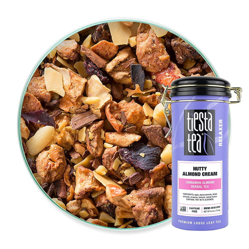 Tiesta Tea Nutty Almond Cream, Cinnamon Almond Loose Leaf Herbal Tea, 6.2 Oz
