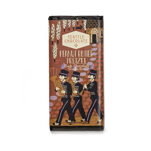Seattle Chocolate Peanut Butter Pretzel Truffle Bar 2.5 Oz