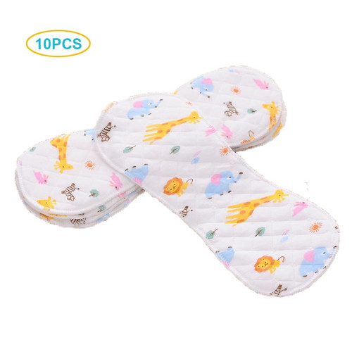 100% Cotton Diaper Cloth For Baby,6 Layers Extra Soft And Absorbent 10 Pack (printed Peanut Shape)