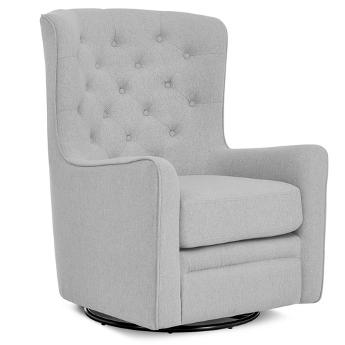 Evolur Eden Swivel Glider/ Ergonomic Design/ Easy Assembly Glider In Light Grey