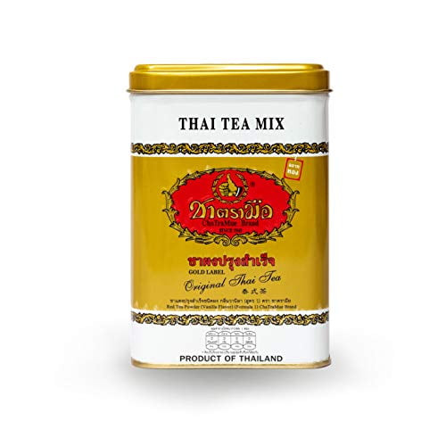 Number One Original Thai Tea Mix Chatramue Thai Tea For Boba Tea, Hot Tea, Iced Tea (gold Label 50 Tea Bags)