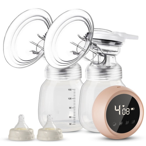 Ifanze Double Electric Breast Pumps, Portable  Breast Milk Pump Anti-backflow, Rechargeable Breastfeeding Pump With 9 Speeds 2 Modes