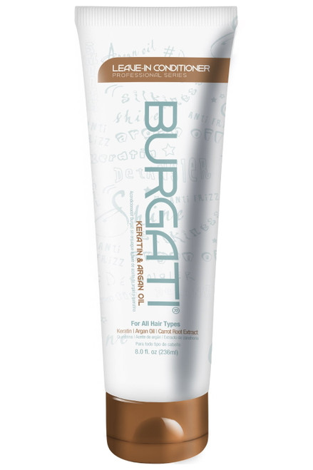 Burgati Leave-in Conditioner Argan Oil, Keratin For Dry Hair - Sulfate Free 8 Oz