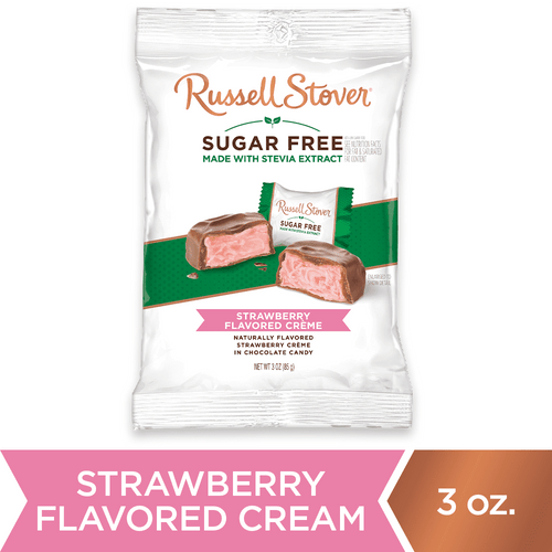 Russell Stover Sugar Free Strawberry Cream With Stevia, 3 Oz. Bag