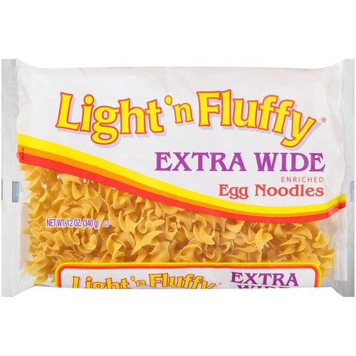Light 'n Fluffy Extra Wide Egg Noodles, 12 Ounce Bag