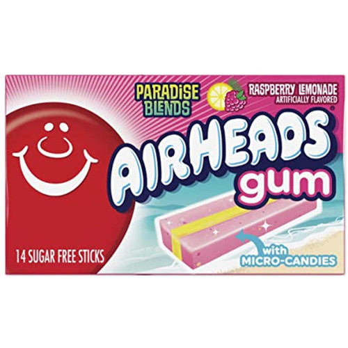 Airheads Candy Sugar-free Chewing Gum With Xylitol, Raspberry Lemonade, 168 Count