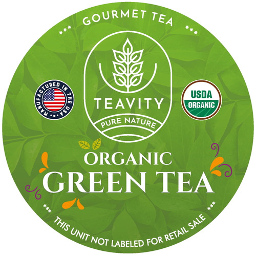 Teavity Organic Green Tea Pod | Recyclable Single-serve Tea Pod Compatible With Keurig 2.0 K-cup Brewers | Usda Certified Organic Tea Pod |12 Count (pack Of 1)