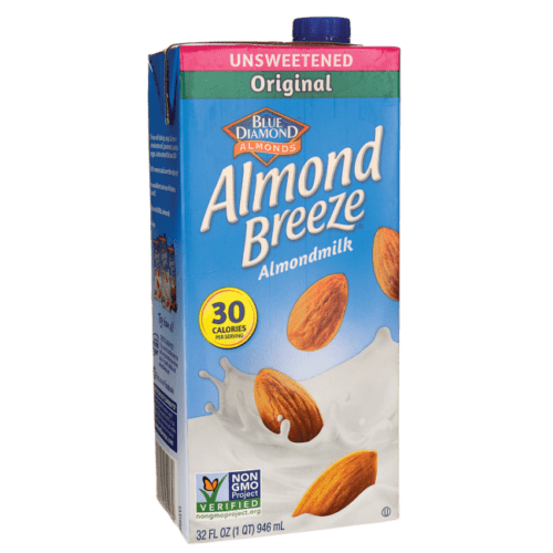 (12 Pack)blue Diamond Breeze Almond Milk Unsweetened, 32 Ounce.