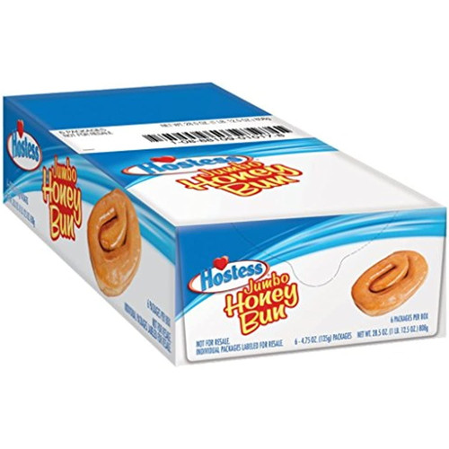 Hostess Jumbo Honey Bun, 4.75 Ounce , 6 Count