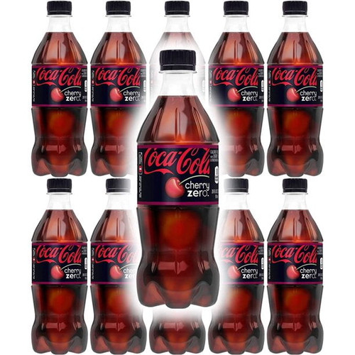Coke Zero Cherry Flavor, 20 Oz Bottle (pack Of 10, Total Of 200 Fl Oz)