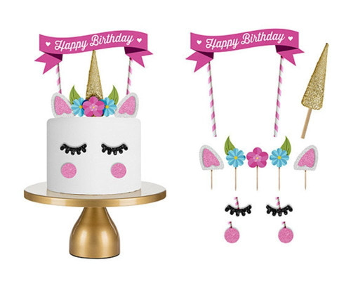 Cute Handmade Unicorn Cake Cupcake Topper Decoration Birthday Party Us Supplies