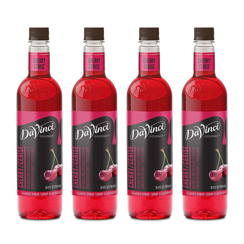 Davinci Gourmet Classic Coffee Syrup, Cherry, 25.4 Fl Oz (pack Of 4)