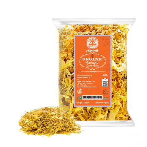Akshar Organic Dried Calendula Flowers (marigold),herbal Tea2.4oz