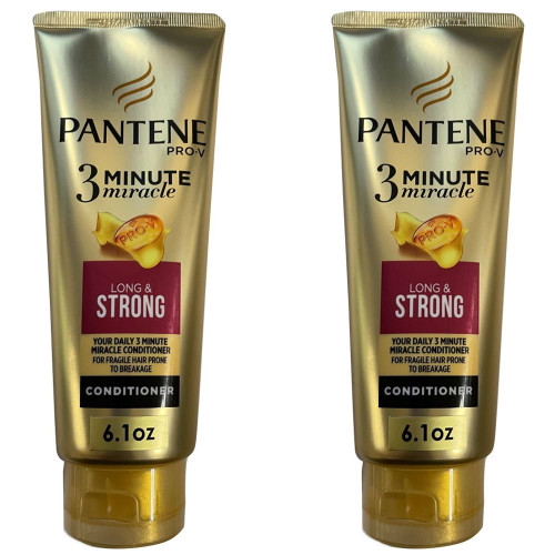 (2 Pack) Pantene Pro-v Haircare - 3 Minute Miracle - Repair And Protect Deep Conditioner - Net Wt. 6 Fl Oz (180 Ml) Per Tube