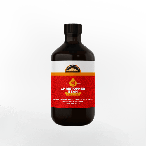 White Chocolate Raspberry Truffle Cold Brew, Iced Coffee, Hot Coffee Christopher Bean Liquid Java (4 Ounce Bottle) Makes 12-16 Cups