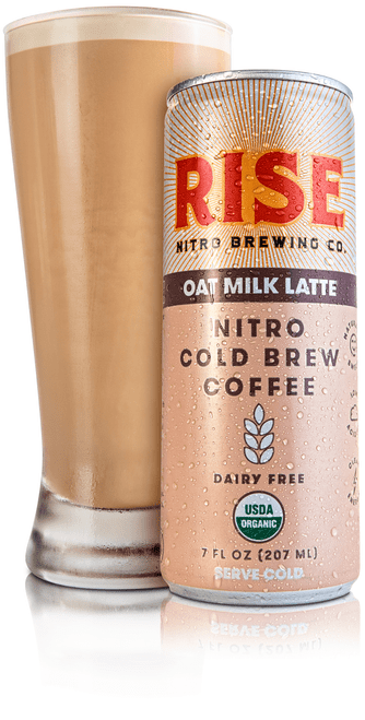 Rise Brewing Co. Oat Milk Latte Nitro Cold Brew, Dairy-free, 7 Fl Oz Can