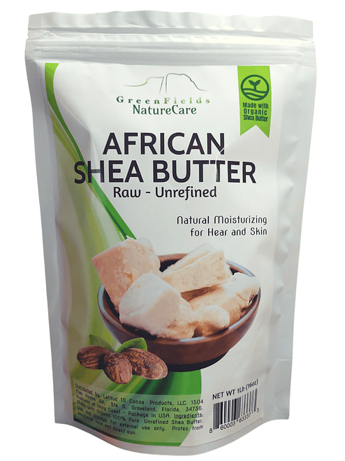 African Shea Butter Raw Unrefined 16 Oz Bar - Grade A Natural Moisturizer For Hair, Skin And Body 100% Natural For Skincare And Diy Recipes By Greenfields Naturecare