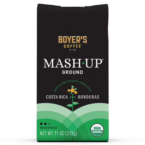 Mash-up Organic Costa Rica + Honduras Blend, Ground Coffee, Medium Roast, 11 Oz