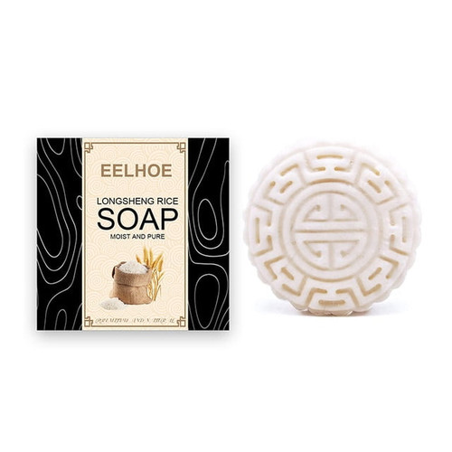 Eelhoe Hair Soaps Shampoos Soft Clean Rice Water Soap Hair Care Oil Control Improve Hair Loss Deep Cleansing Scalp Unisex