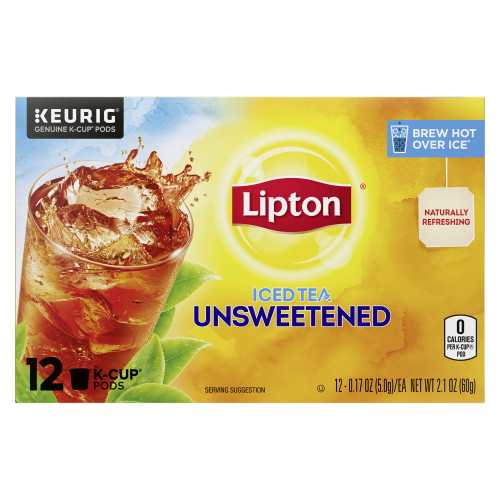 Lipton Iced Tea K-cup® Pods Black Tea, Caffeinated, Tea Bags 12 Count