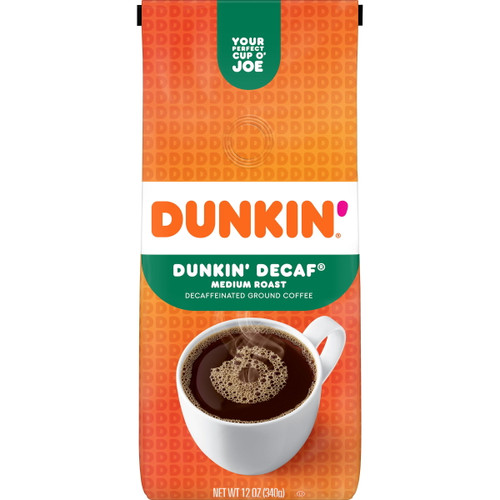 Dunkin’ Decaf Medium Roast Coffee, 12 Oz Bag