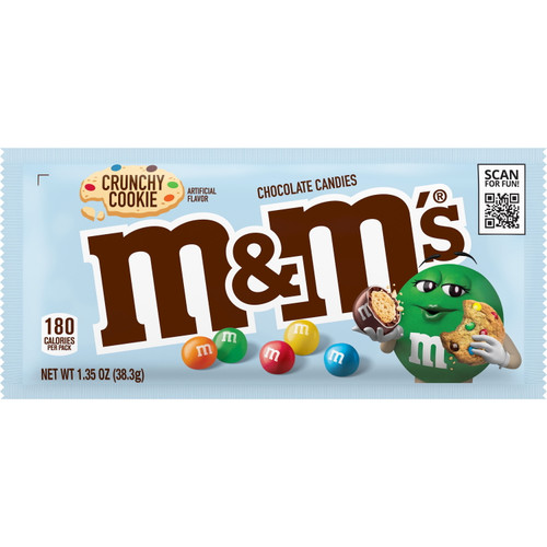 M&m’s Crunchy Cookie Milk Chocolate Single Size Candy – 1.35 Oz Pack