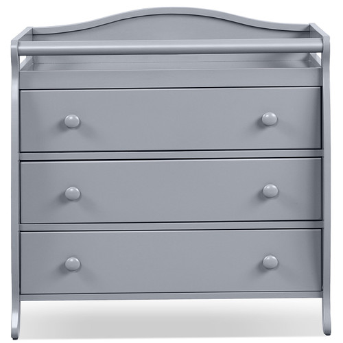 Infans 3 Drawer Baby Changing Table Infant Diaper Changing Station W/ Safety Belt Grey