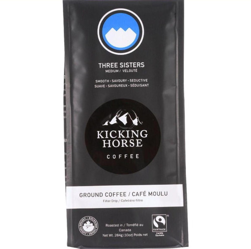 Kicking Horse Coffee - Organic - Ground - Three Sisters - Medium Roast - 10 Oz - Case Of 6