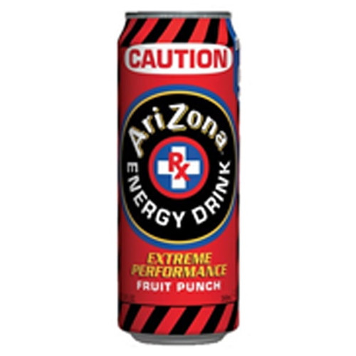 Arizona Caution Energy Fruit Punch 11.5 Oz Can Pack Of 24