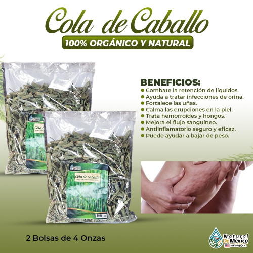 Cola De Caballo Herb Tea, 100% Natural Horsetail 8 Oz. 226gr. (2/4 Oz) Natural De Mexico.