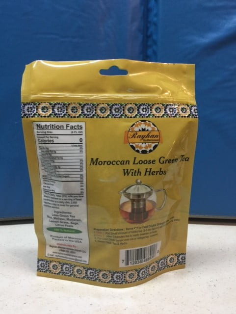 Moroccan Loose Leaf Green Tea With Herbs  3.5 Oz (100g)
