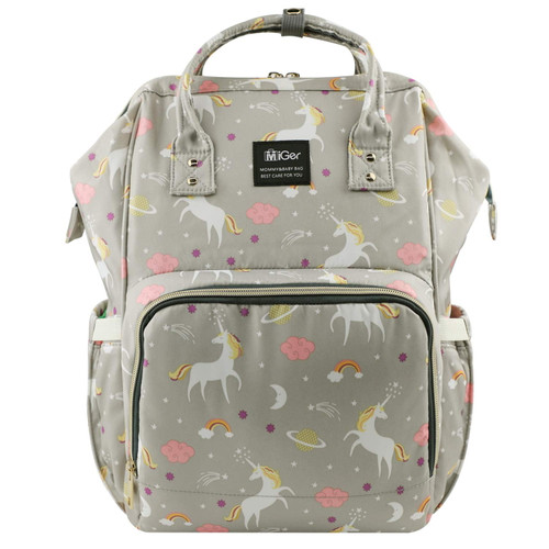 Lequeen Baby Diaper Bag Backpack, Nappy Changing Bag -large Capacity Mummy Maternity Diaper Bag Gray