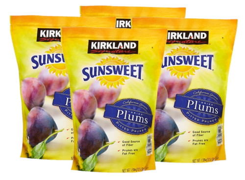4 Pack | Kirkland Signature Sunsweet Whole Dried Plums, 3.5 Lbs