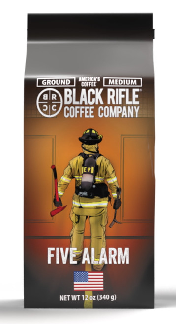 Black Rifle Coffee Five Alarm Ground Coffee, Medium Roast, 12 Oz
