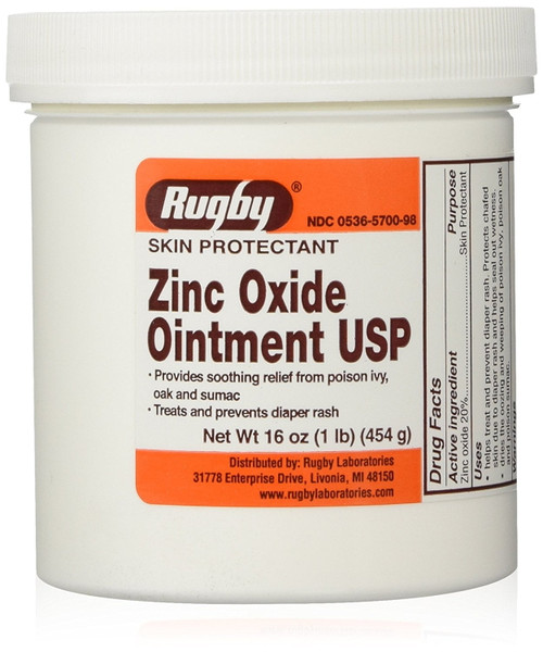 Zinc Oxide Ointment By Rugby - 1 Lb By, Zinc Oxide Ointment By Rugby Helps Treat And Prevent Diaper Rash. By Rugby Laboratories