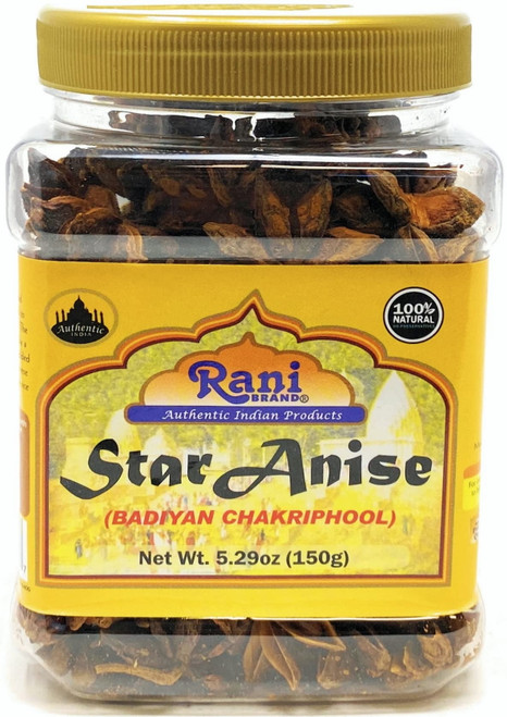 Rani Star Anise Seeds, Whole Pods (badian Khatai) Spice 5.29oz (150g) Pet Jar ~ All Natural | Gluten Friendly | Non-gmo | Vegan | Indian Origin