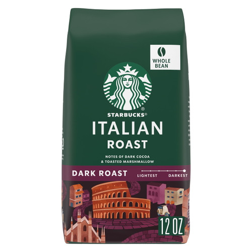 Starbucks Italian Roast, Whole Bean Coffee, Dark Roast, 12 Oz