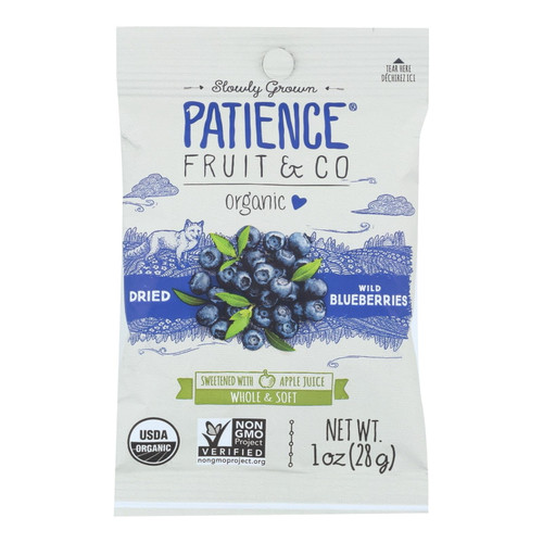 Patience Fruit & Co - Blubrry Drd Apple Juice - Case Of 15 - 1 Oz