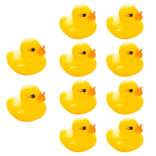 Bath Duck Toys 10 Pcs Mini Rubber Ducks Squeak And Float Ducks Baby Shower Toy For Toddlers Boys Girls Over 3 Months(1.3inch)